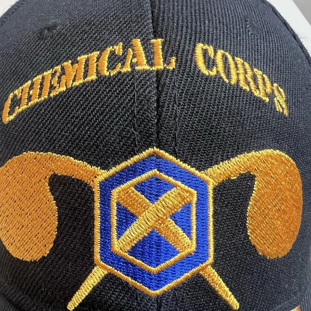 Chemical Corps Black Hat Cap Embroidered StrapBack KYS‎ Designs OSFM
